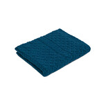 TAPESTRIES, THROWS, ETC. SAOL FISHERMAN HONEYCOMB ARAN KNIT THROW - Teal