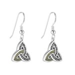 EARRINGS SOLVAR TRINITY KNOT EARRINGS w CONNEMARA