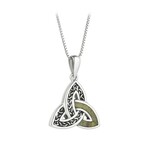 PENDANTS & NECKLACES SOLVAR SML TRINITY KNOT PENDANT w CONNEMARA