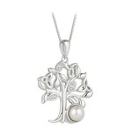 PENDANTS & NECKLACES SOLVAR STERLING TREE of LIFE PENDANT w PEARL