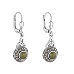 EARRINGS SOLVAR STERLING TRINITY EARRINGS w CONNEMARA & MARCASITE