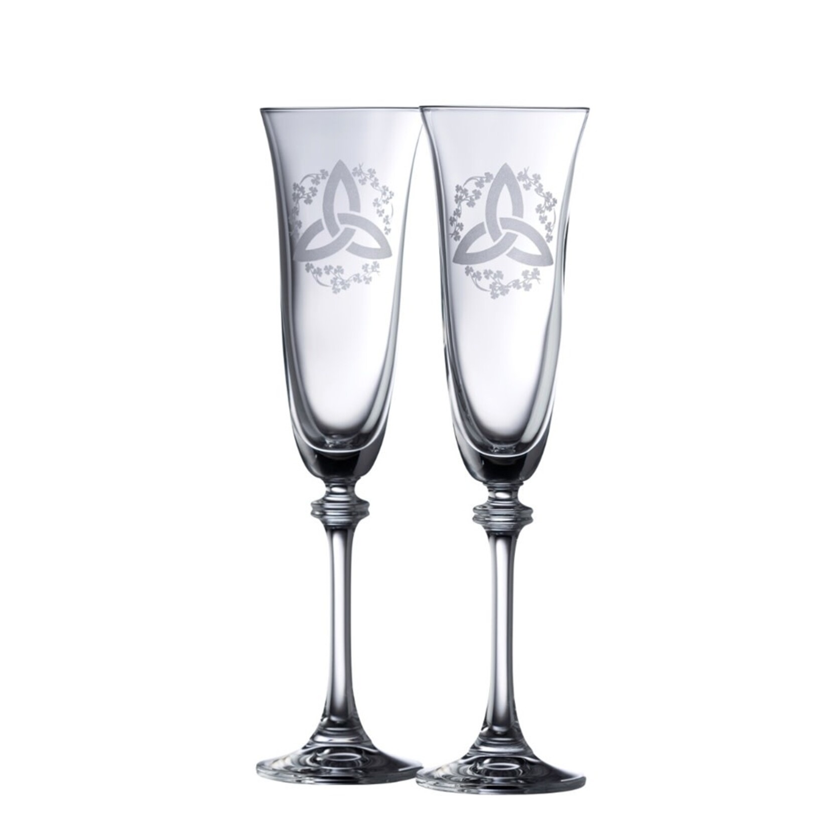 WEDDING FLUTES GALWAY CRYSTAL PAIR of LIBERTY FLUTES - Trinity/Sham