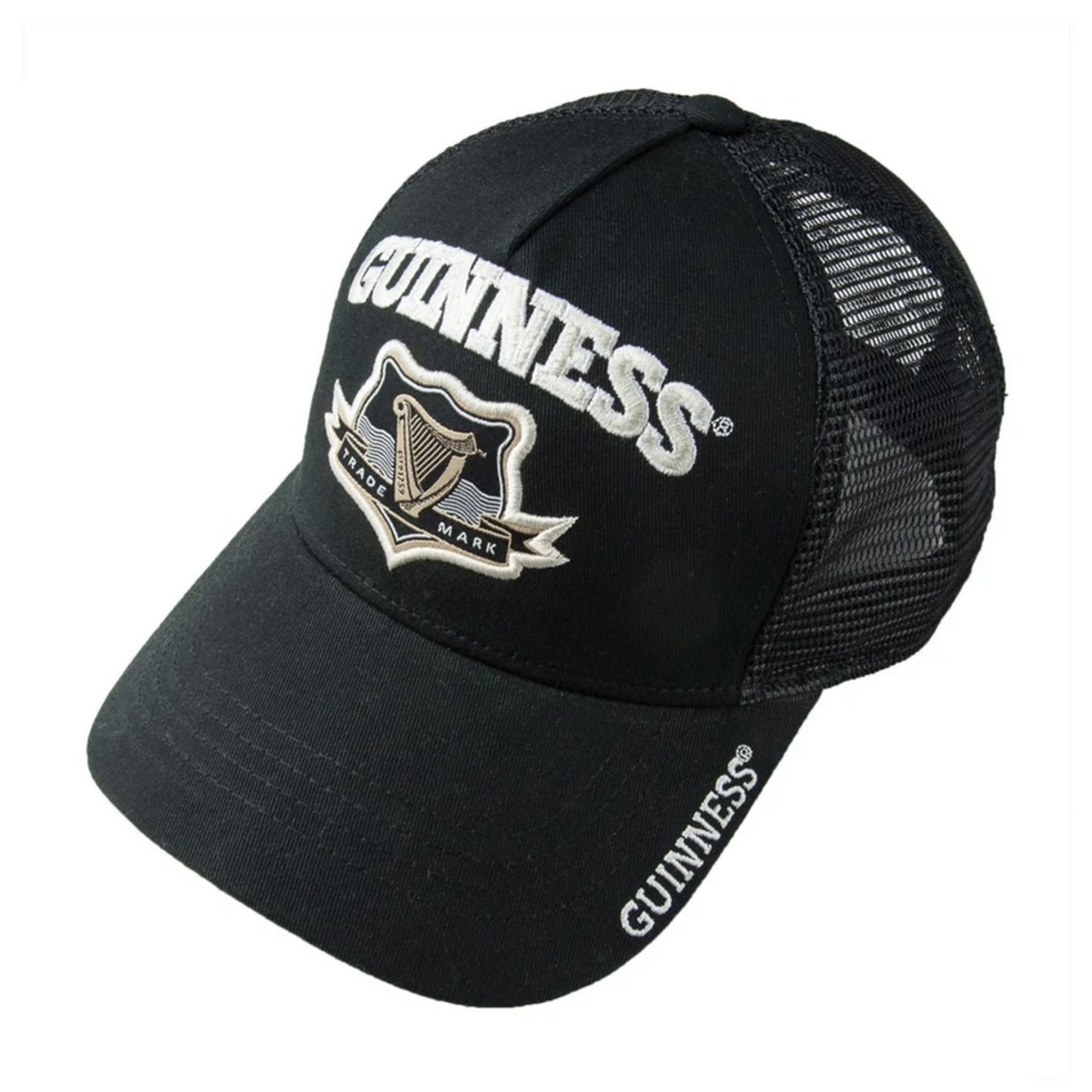 CAPS & HATS GUINNESS BLACK TRUCKER MESH CAP