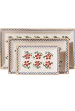 PLATES, TRAYS & DISHES NICHOLAS MOSSE 3 RECTANGLE NESTING DISHES - Old Rose