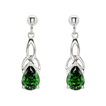 EARRINGS SHANORE STERLING TRINITY EARRINGS w CZ EMERALD