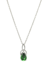 PENDANTS & NECKLACES SHANORE STERLING TRINITY PENDANT w CZ EMERALD