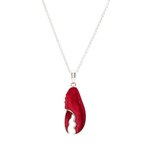 PENDANTS & NECKLACES OCEAN STERLING & ENAMEL CRAB CLAW PENDANT
