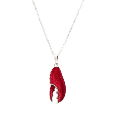 PENDANTS & NECKLACES OCEAN STERLING & ENAMEL CRAB CLAW PENDANT