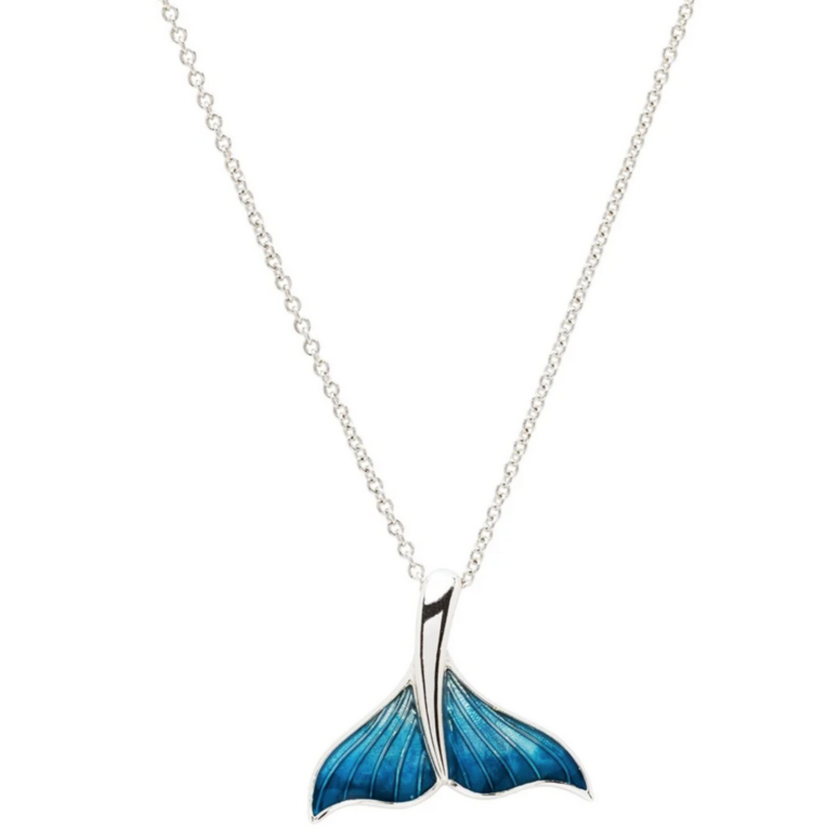PENDANTS & NECKLACES OCEAN STERLING & ENAMEL WHALE TAIL PENDANT