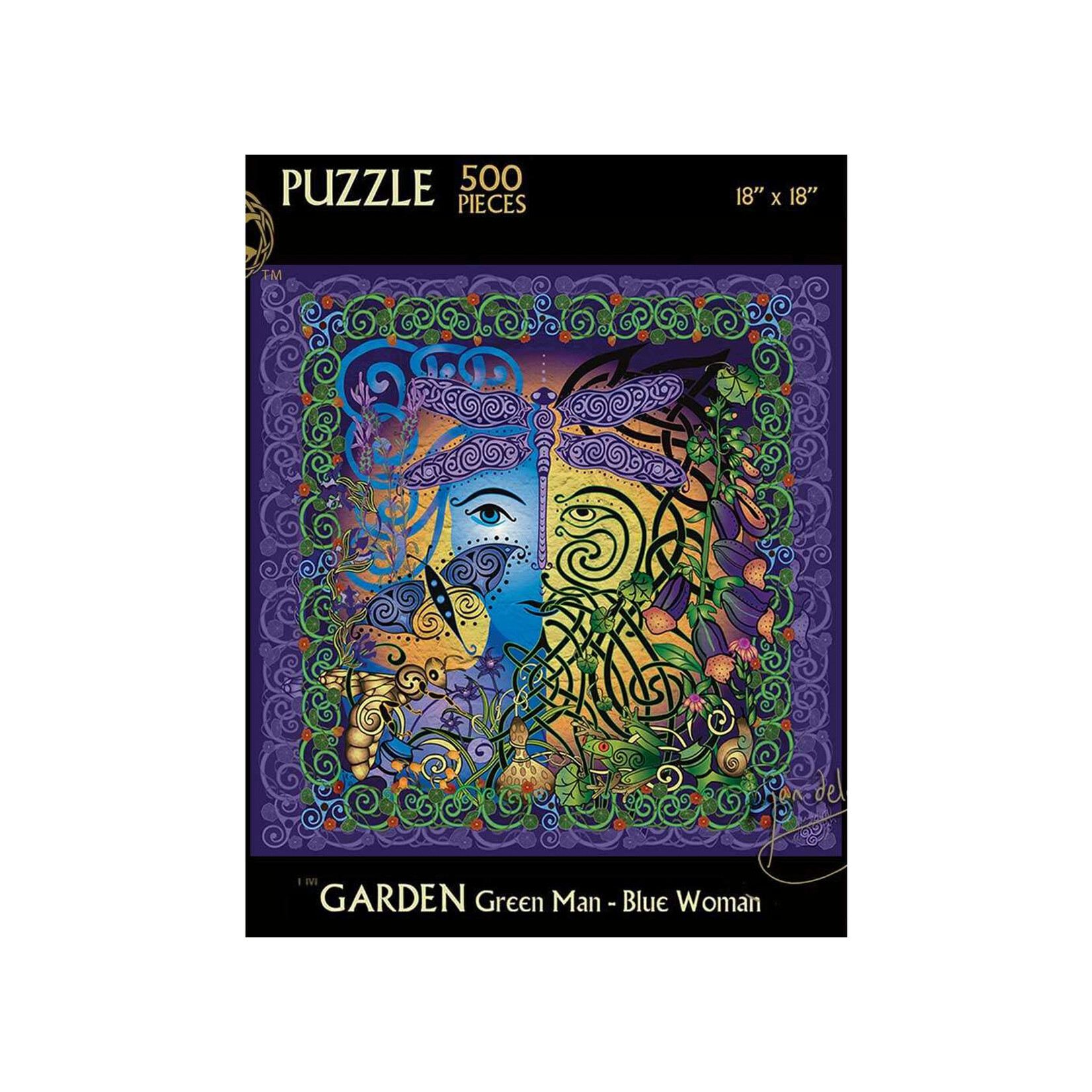 TOYS JIGSAW PUZZLE - Garden Grn Man/Blue Woman 500pc