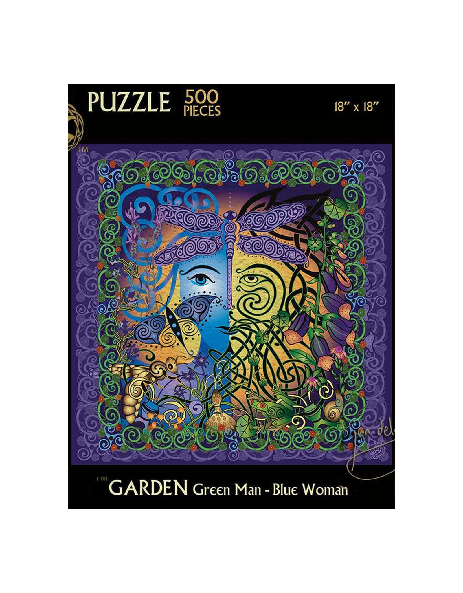 TOYS JIGSAW PUZZLE - Garden Grn Man/Blue Woman 500pc