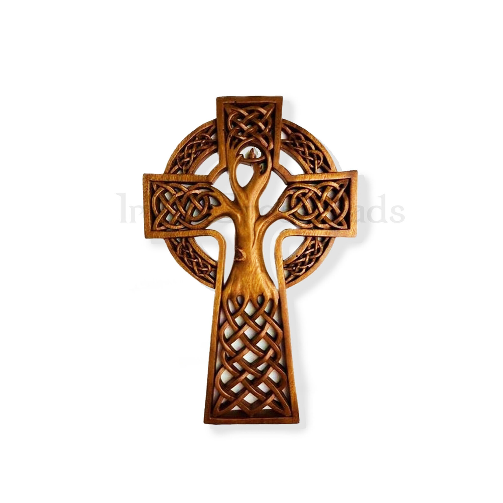 CELTIC CROSSES CELTIC WOOD CARVING - Cross Tree of Life