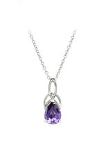PENDANTS & NECKLACES SHANORE STERLING TRINITY PENDANT w CZ AMETHYST