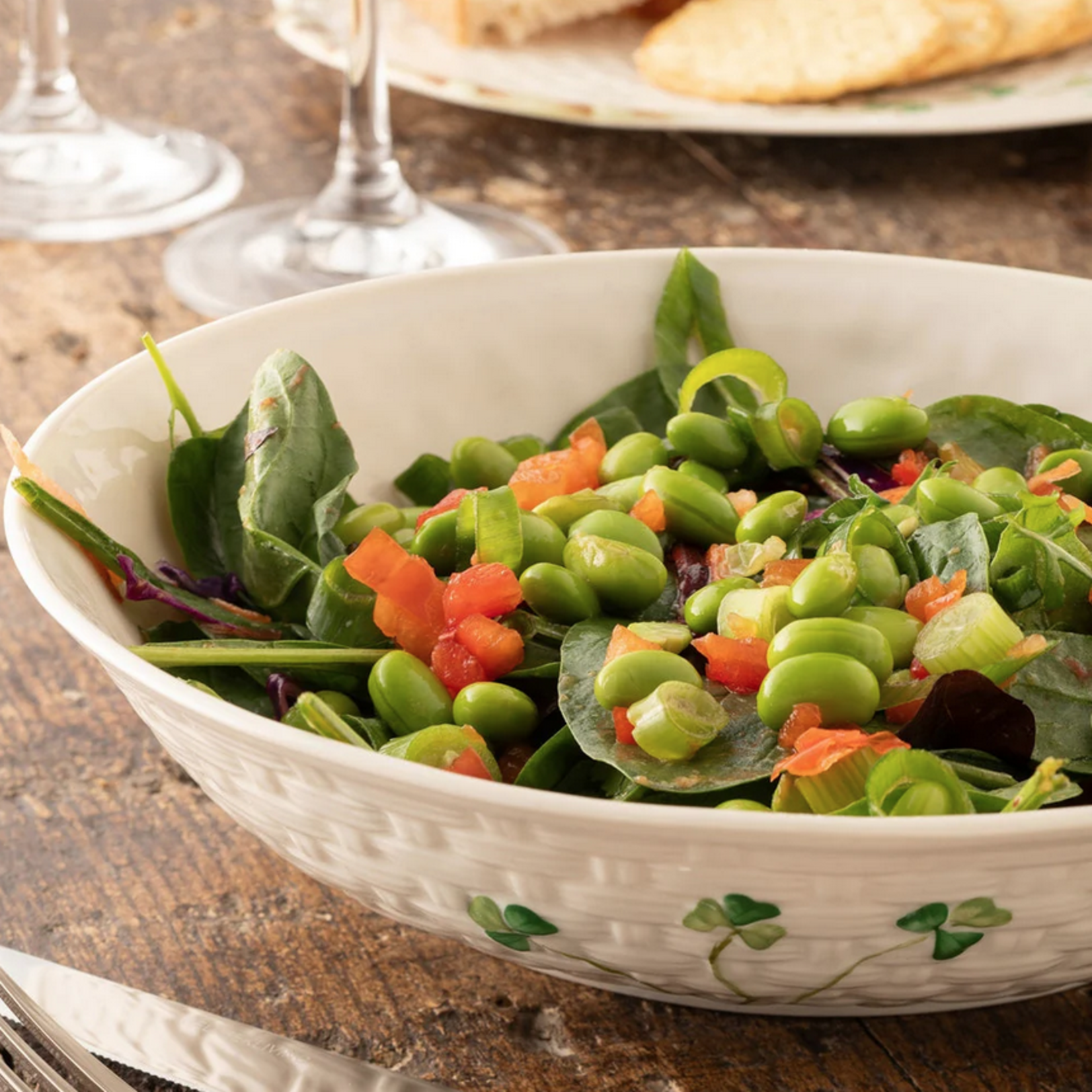 KITCHEN & ACCESSORIES BELLEEK CLASSIC SHAMROCK PASTA BOWL