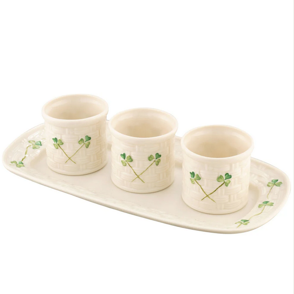 LIMITED EDITION BELLEEK CLASSIC SHAMROCK TAPAS SET