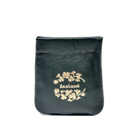 ACCESSORIES TINNAKEENLY MAGNETIC SNAP COIN PURSE - Ireland Grn w. Shamrocks