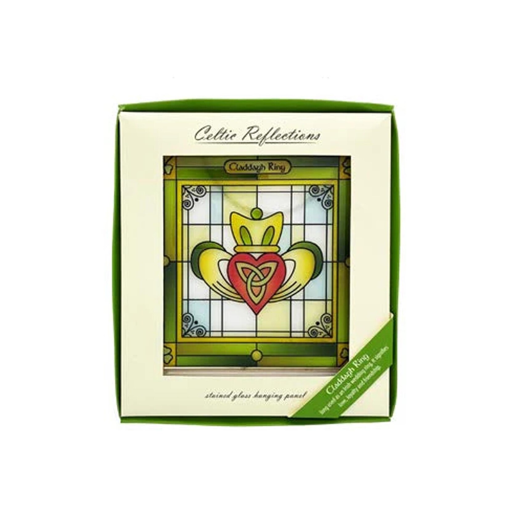 GARDEN CELTIC REFLECTIONS - Stained Glass Claddagh
