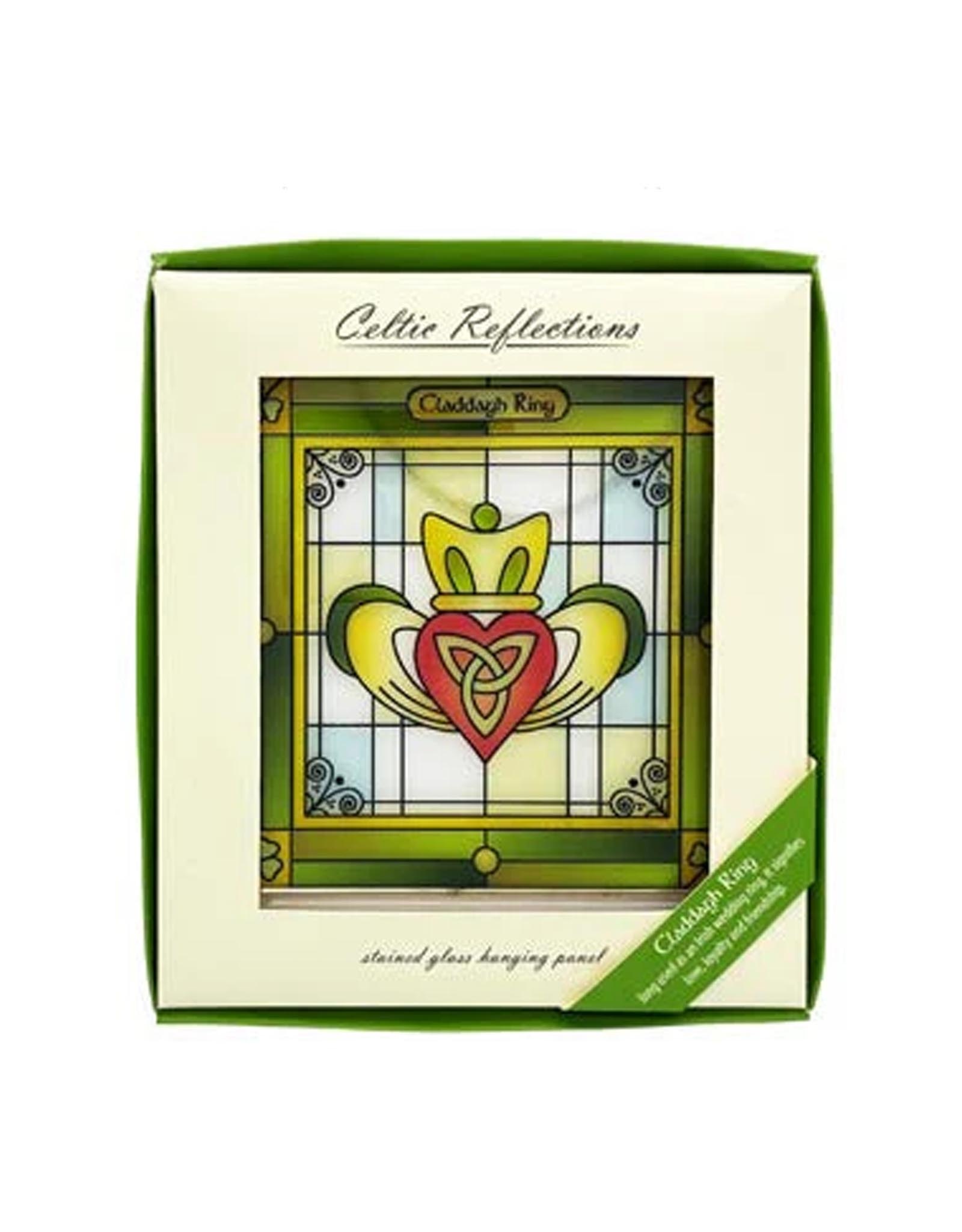 GARDEN CELTIC REFLECTIONS - Stained Glass Claddagh