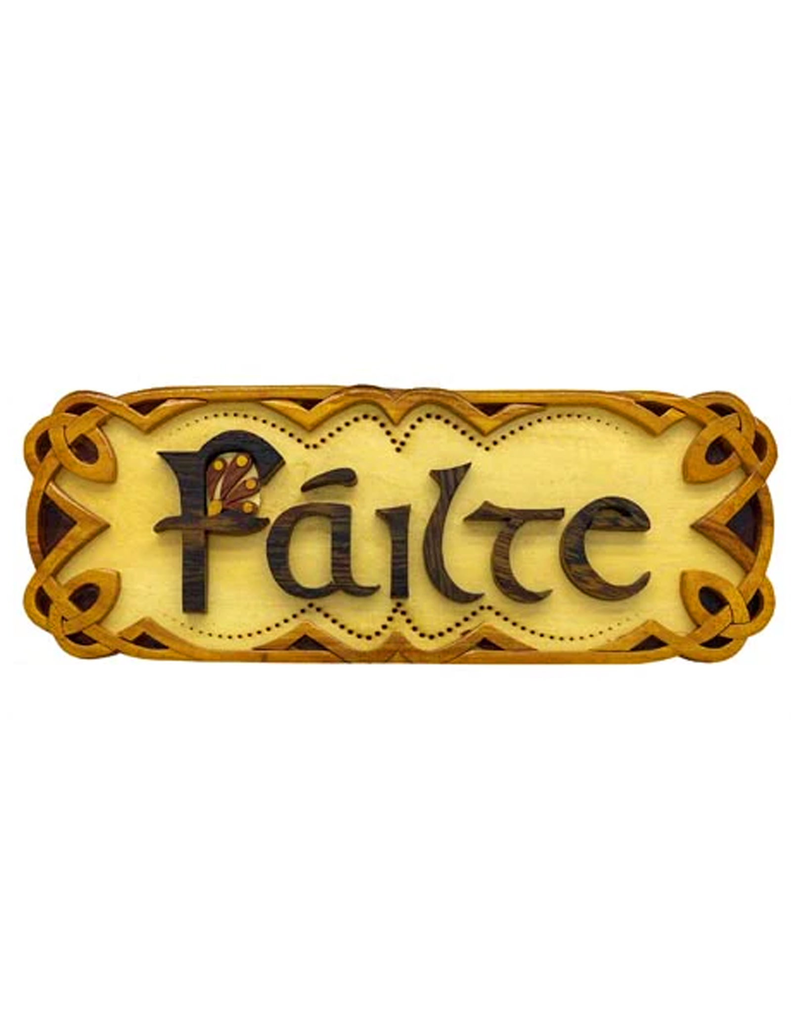 PLAQUES, SIGNS & POSTERS ISLANDCRAFT WOOD WALL ART - Failte Celtic Knotwork