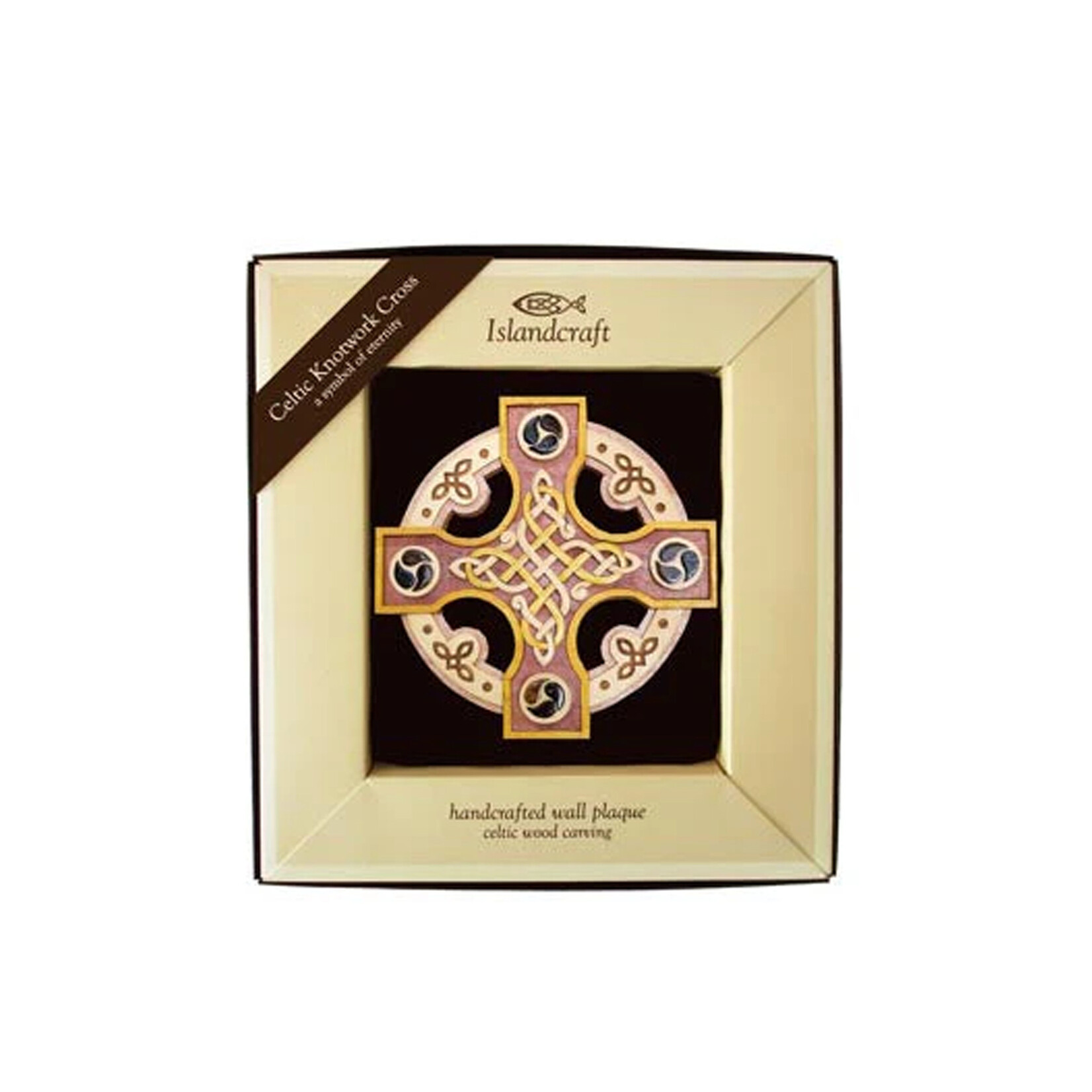 PLAQUES, SIGNS & POSTERS ISLANDCRAFT WOOD WALL ART - Celtic Round Cross
