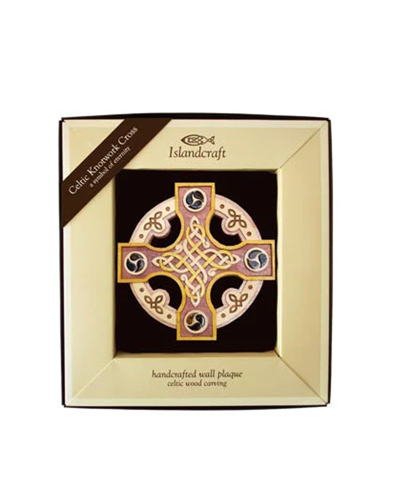 PLAQUES, SIGNS & POSTERS ISLANDCRAFT WOOD WALL ART - Celtic Round Cross