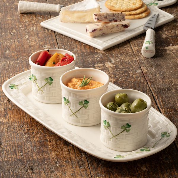 LIMITED EDITION BELLEEK CLASSIC SHAMROCK TAPAS SET