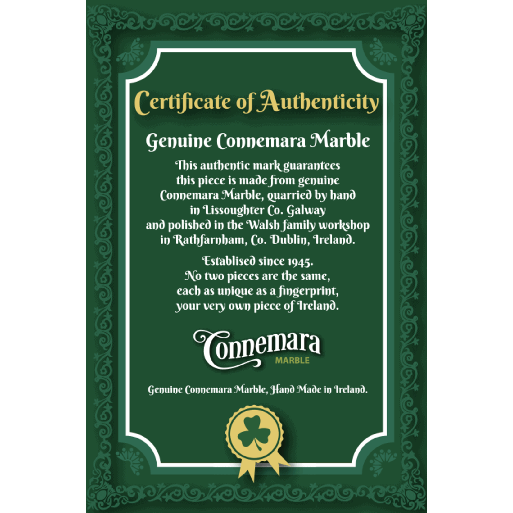 EARRINGS CONNEMARA MARBLE SUN & MOON STYLE STERLING EARRINGS