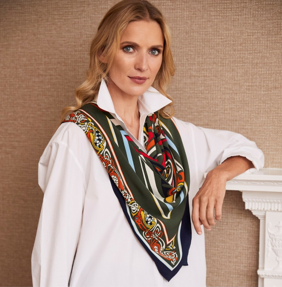ACCESSORIES BOOK of KELLS CONTEMPORARY SCARF - Thyme/Orange