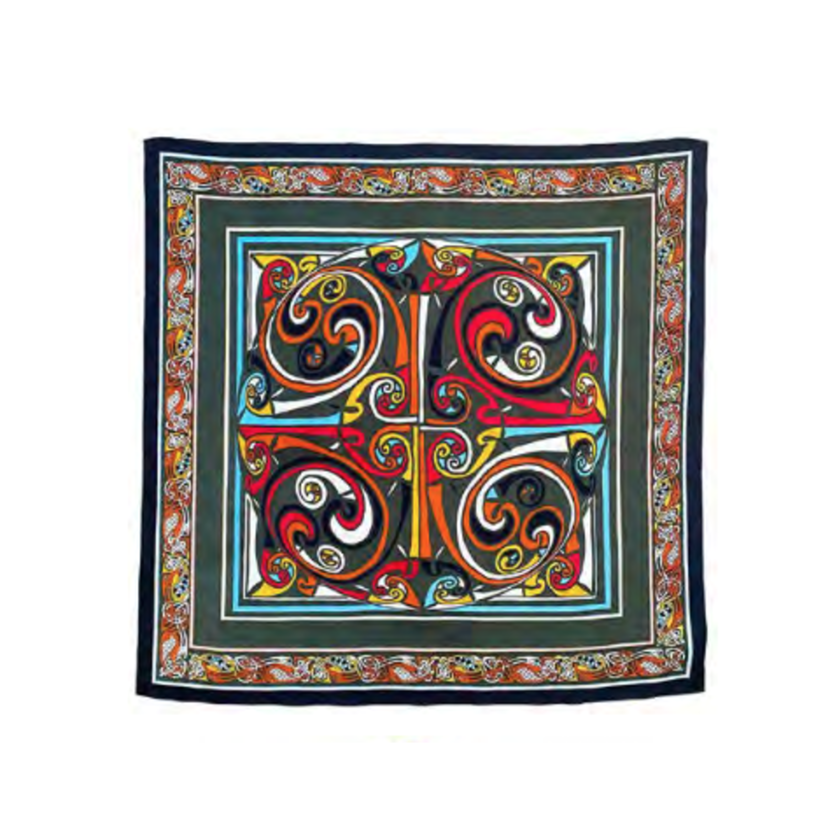 ACCESSORIES BOOK of KELLS CONTEMPORARY SCARF - Thyme/Orange