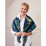 ACCESSORIES BOOK of KELLS CONTEMPORARY SCARF - Blue/Lemon