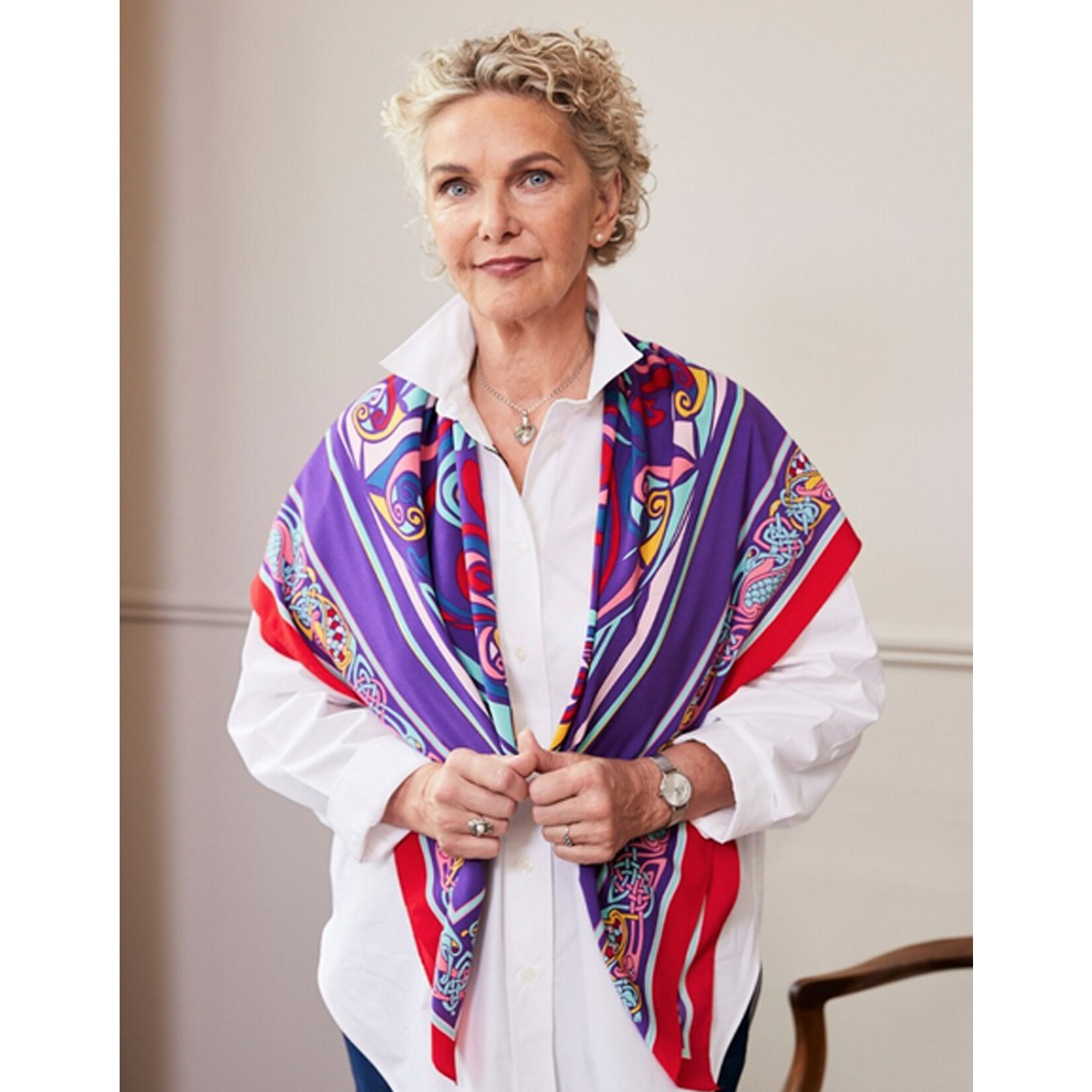 ACCESSORIES BOOK of KELLS CONTEMPORARY SCARF - Purple/Red