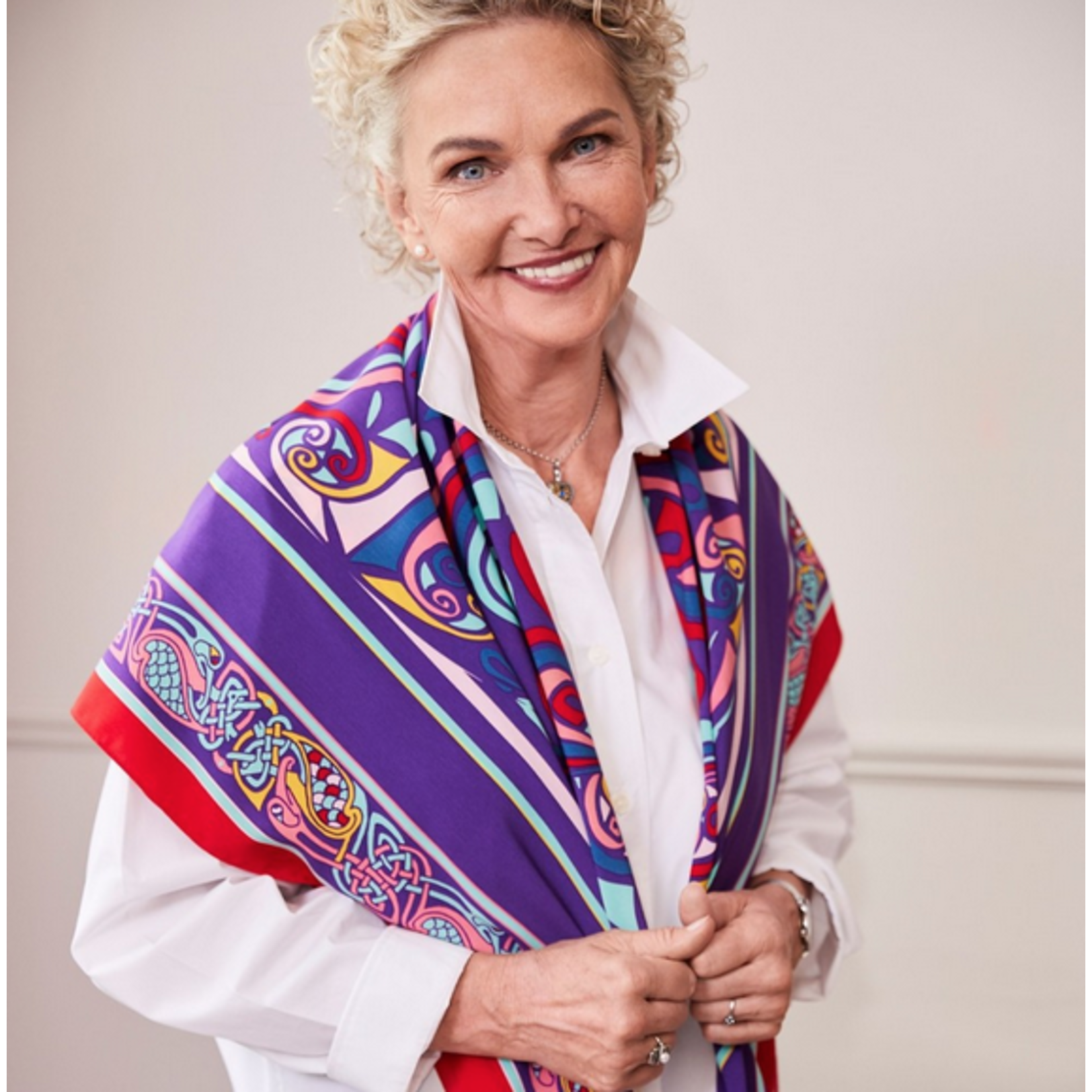 ACCESSORIES BOOK of KELLS CONTEMPORARY SCARF - Purple/Red