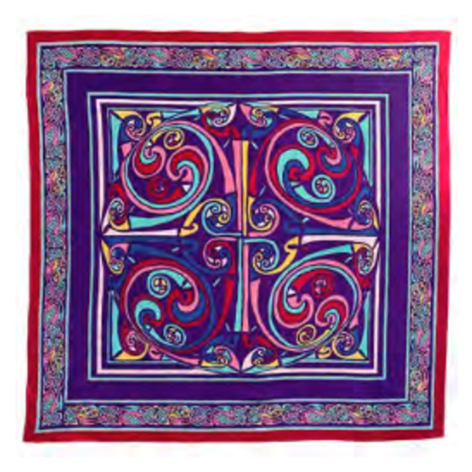 ACCESSORIES BOOK of KELLS CONTEMPORARY SCARF - Purple/Red