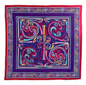 ACCESSORIES BOOK of KELLS CONTEMPORARY SCARF - Purple/Red