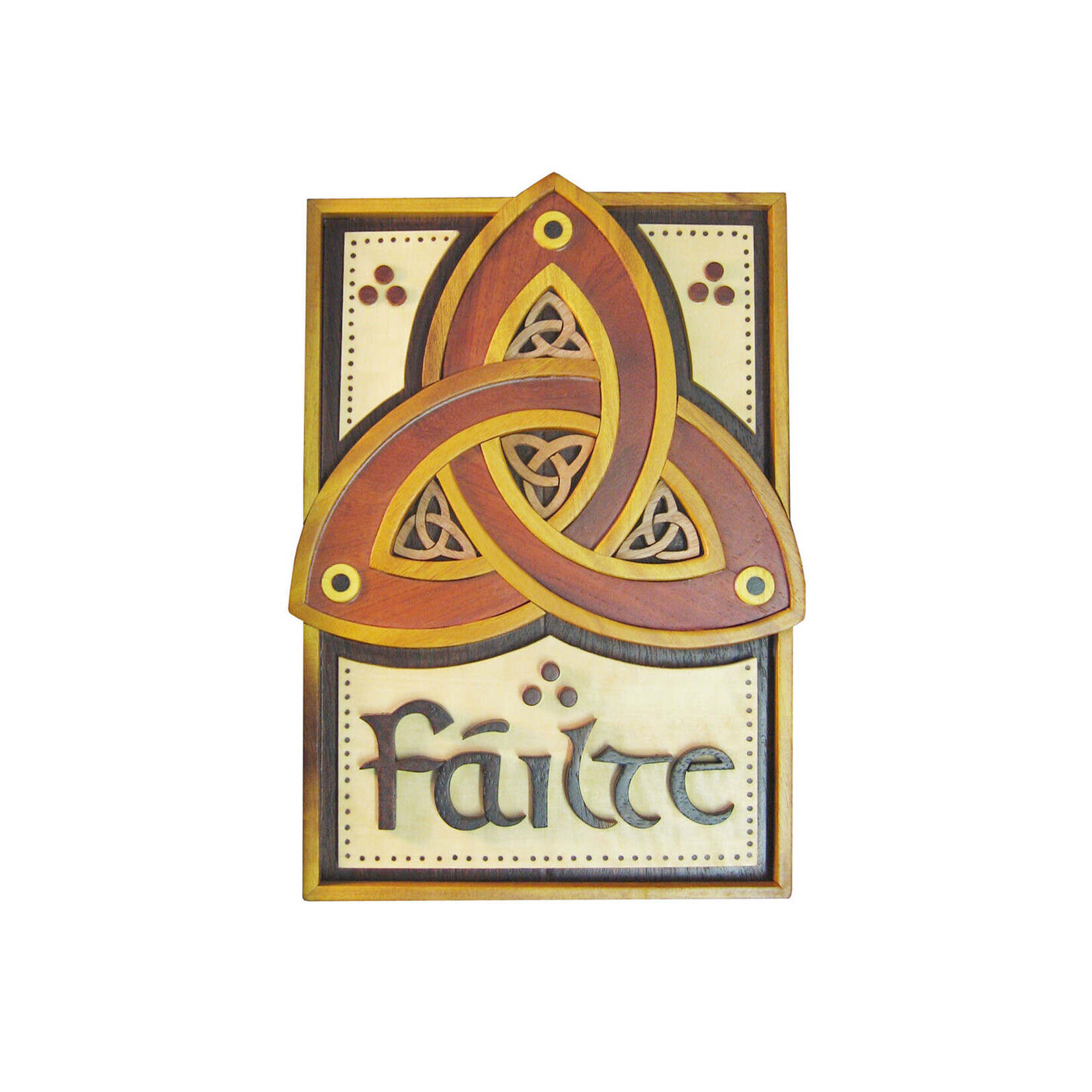 PLAQUES, SIGNS & POSTERS ISLANDCRAFT WOOD WALL ART - Failte Trinity Knot