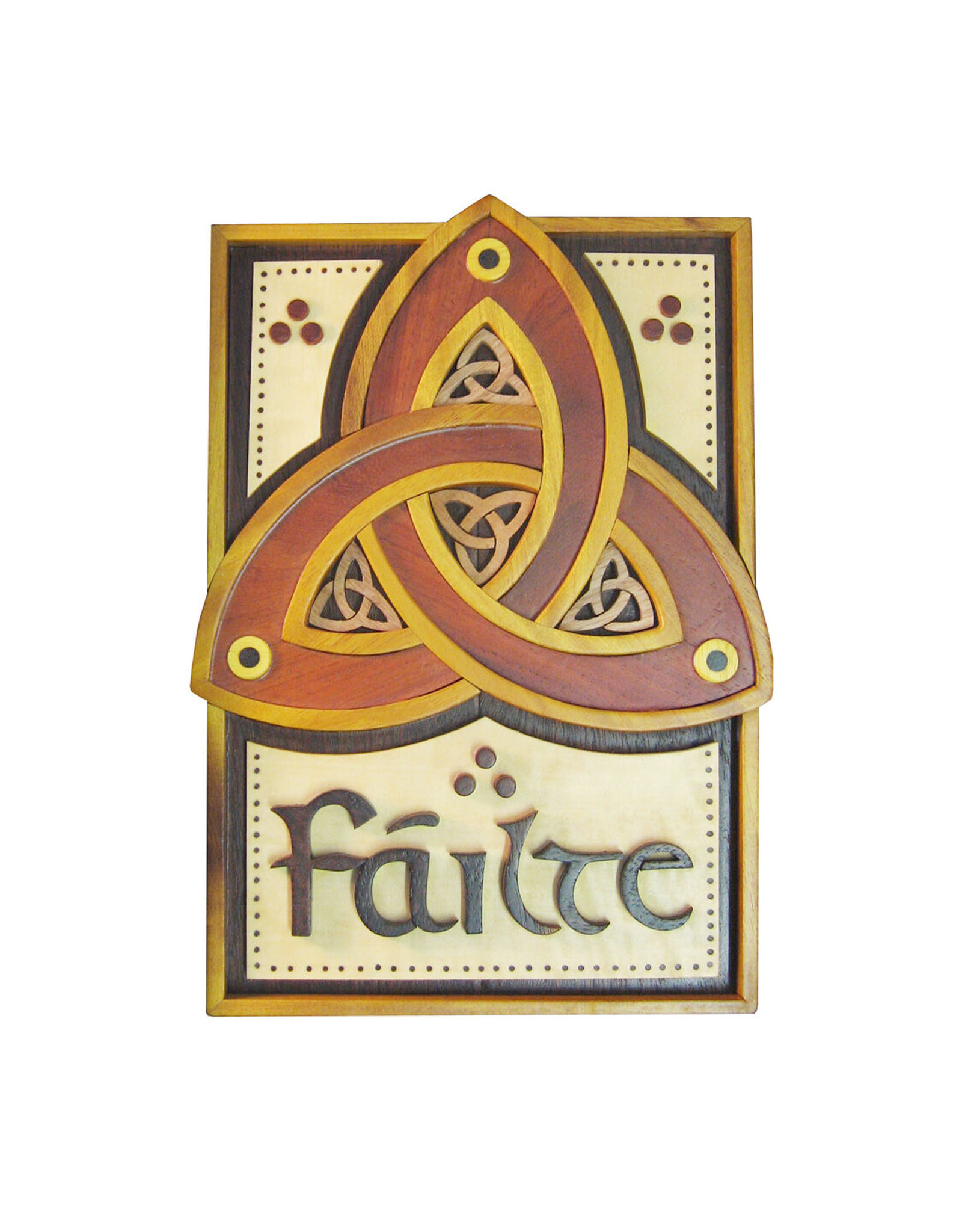 PLAQUES, SIGNS & POSTERS ISLANDCRAFT WOOD WALL ART - Failte Trinity Knot