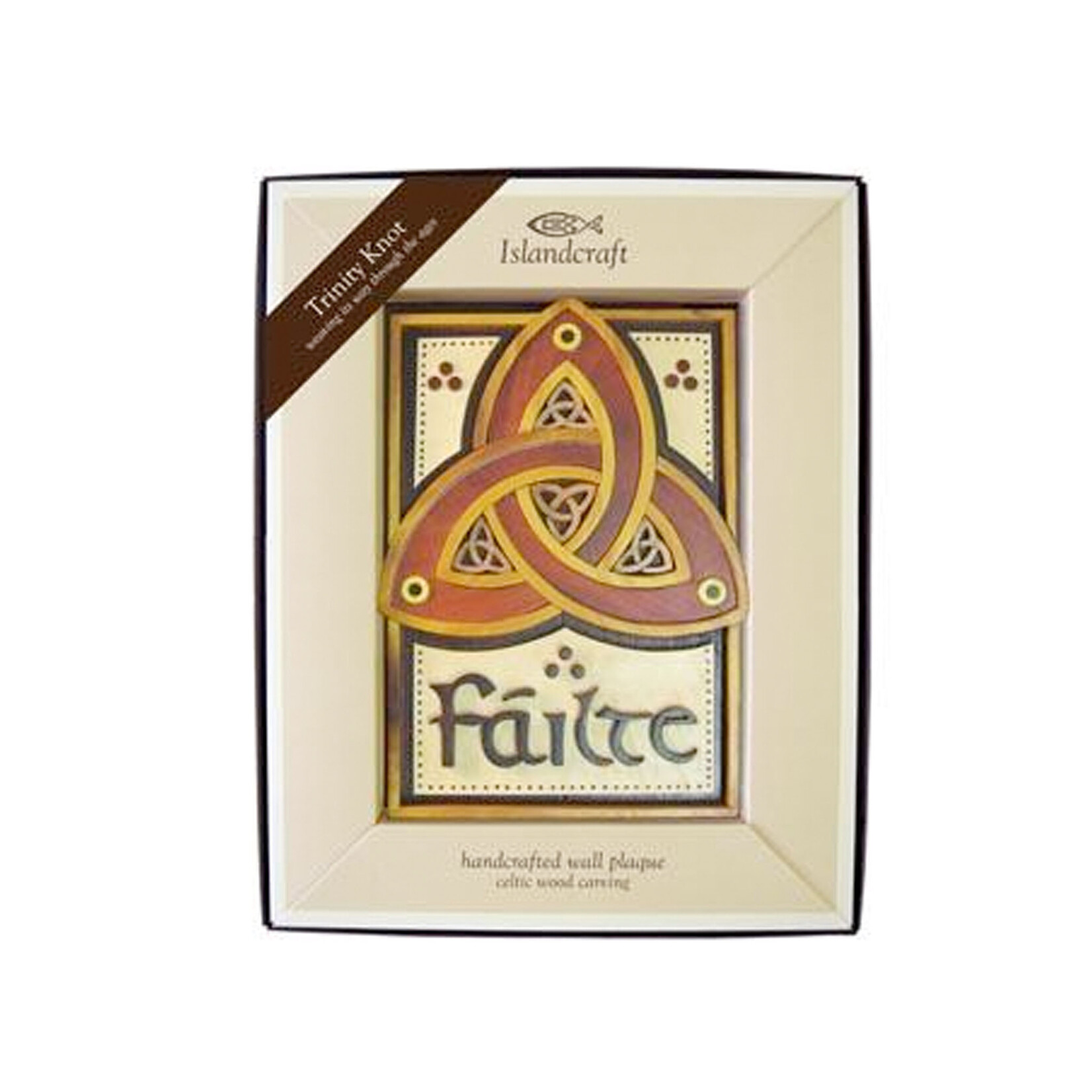 PLAQUES, SIGNS & POSTERS ISLANDCRAFT WOOD WALL ART - Failte Trinity Knot