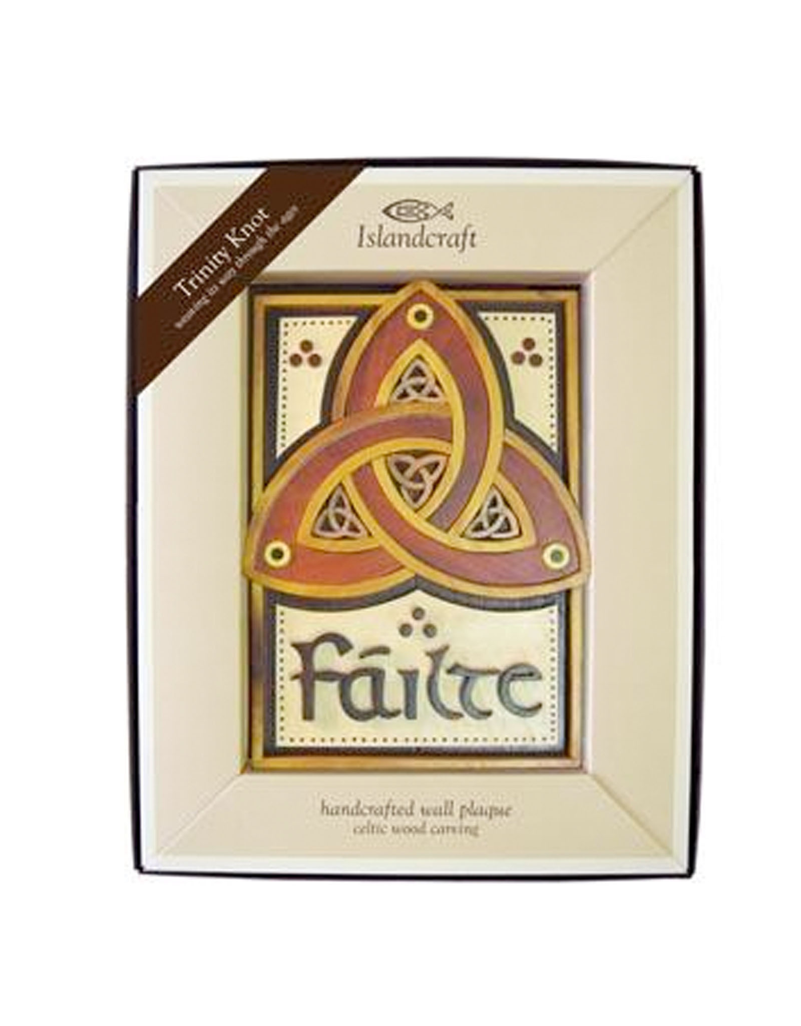 PLAQUES, SIGNS & POSTERS ISLANDCRAFT WOOD WALL ART - Failte Trinity Knot