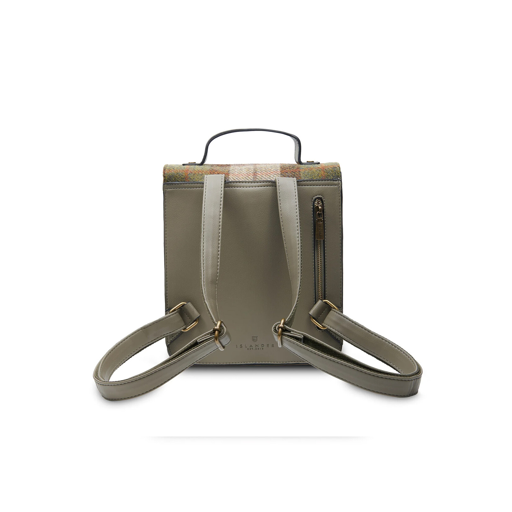 ACCESSORIES ISLANDER CALTON BACKPACK w HARRIS TWEED Chestnut Tartan