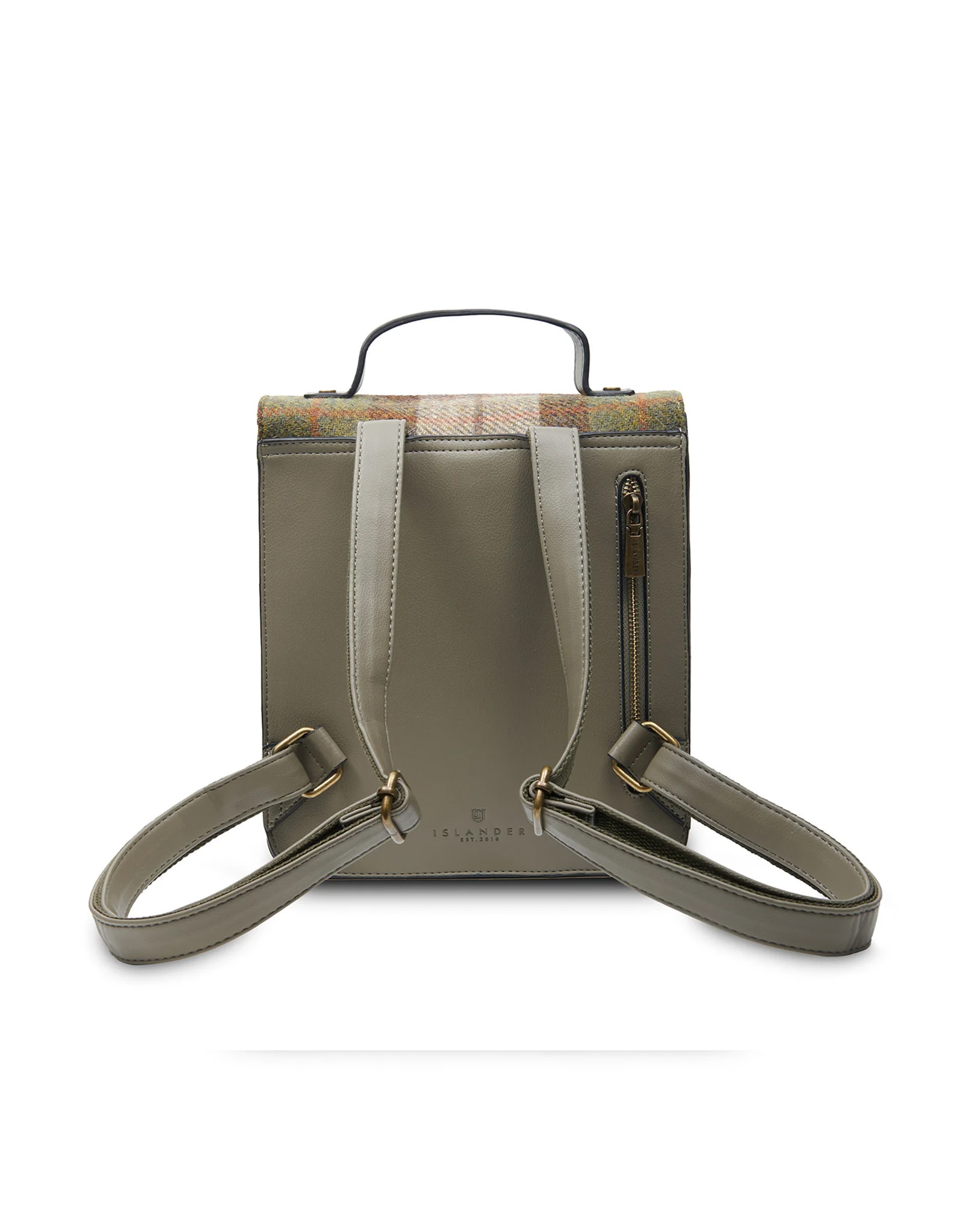 ACCESSORIES ISLANDER CALTON BACKPACK w HARRIS TWEED Chestnut Tartan