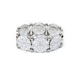 BRACELETS & BANGLES CELTIC KNOT SILVER PLATE STRETCH BRACELET- KNOT DISCS