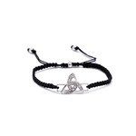 BRACELETS & BANGLES TRINITY KNOT BLING MACRAME BRACELET