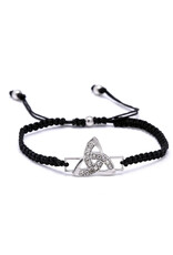 BRACELETS & BANGLES TRINITY KNOT BLING MACRAME BRACELET