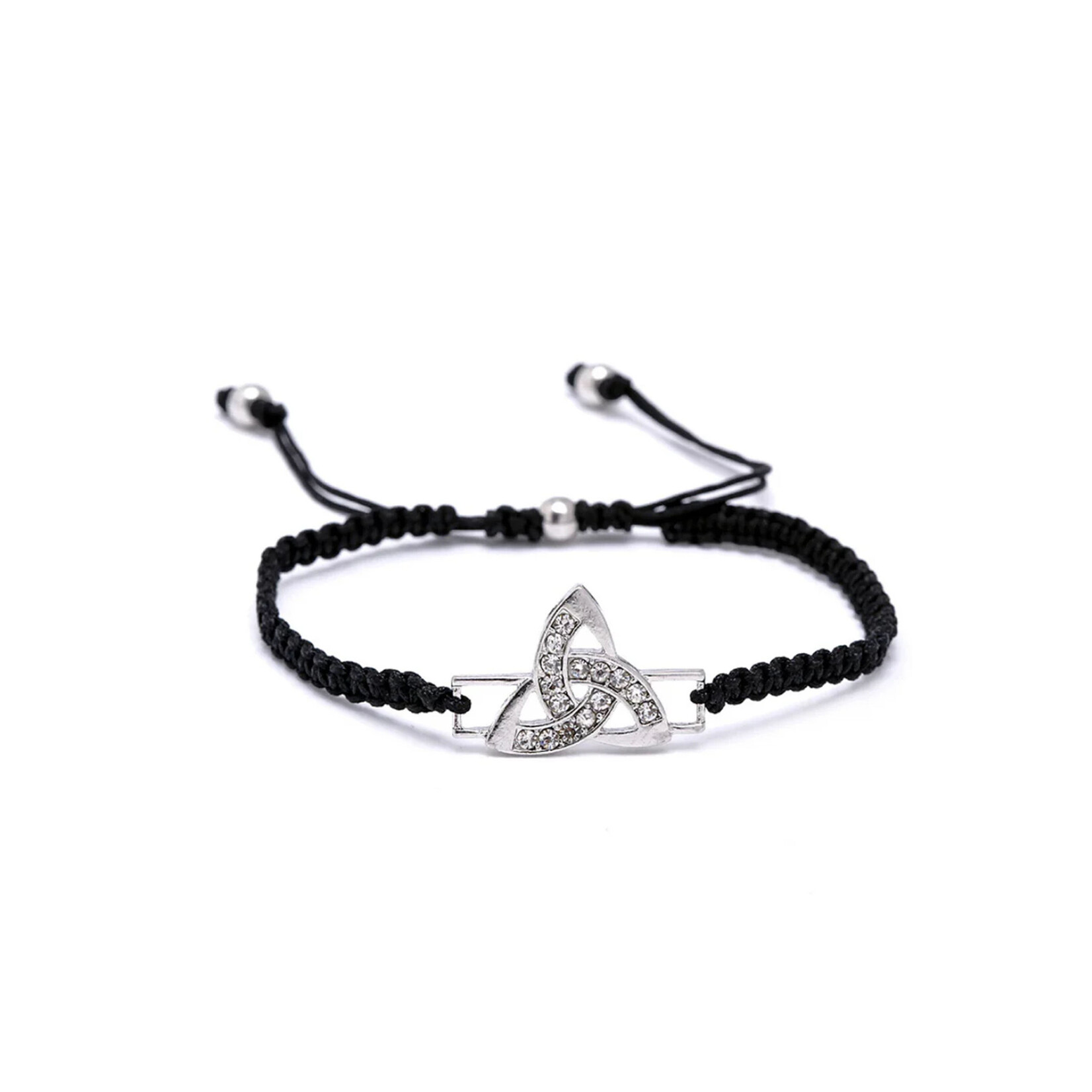 BRACELETS & BANGLES TRINITY KNOT BLING MACRAME BRACELET