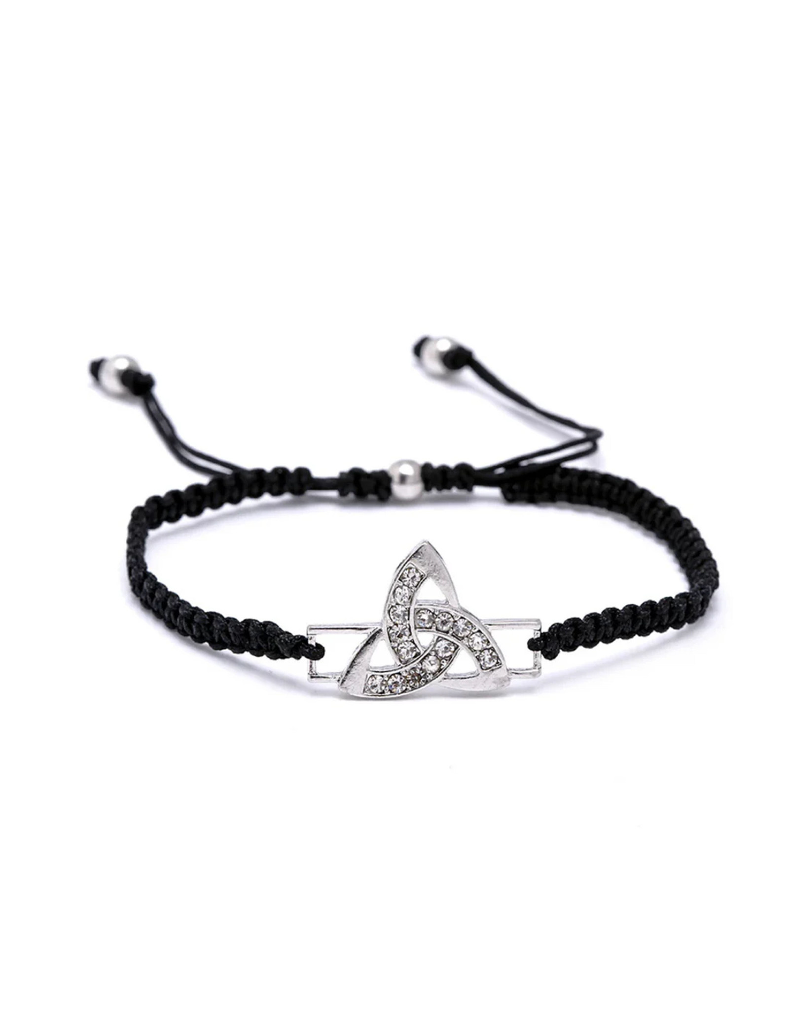 BRACELETS & BANGLES TRINITY KNOT BLING MACRAME BRACELET