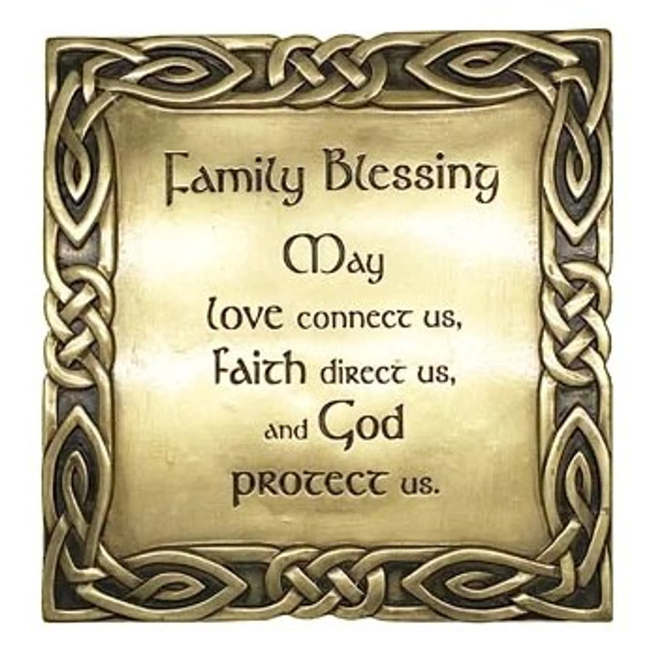 PLAQUES, SIGNS & POSTERS CELTIC BRONZE GALLERY WALL PLAQUE - Family Blessing