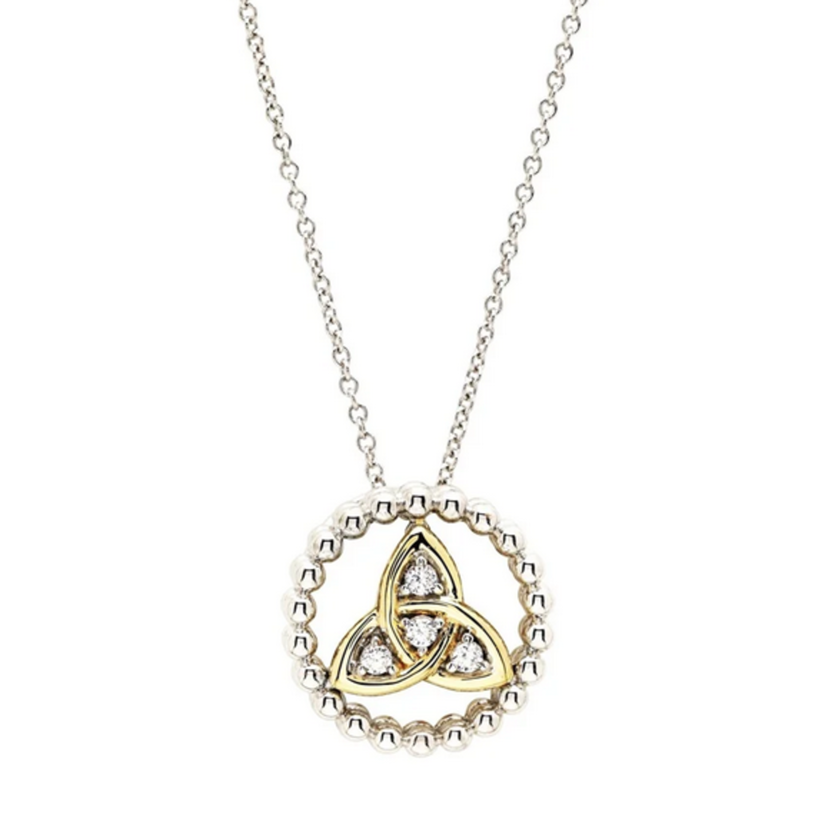 PENDANTS & NECKLACES SHANORE STERLING/GP TRINITY PENDANT w CZ