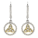 EARRINGS SHANORE STERLING/GP TRINITY DROP EARRINGS w CZ