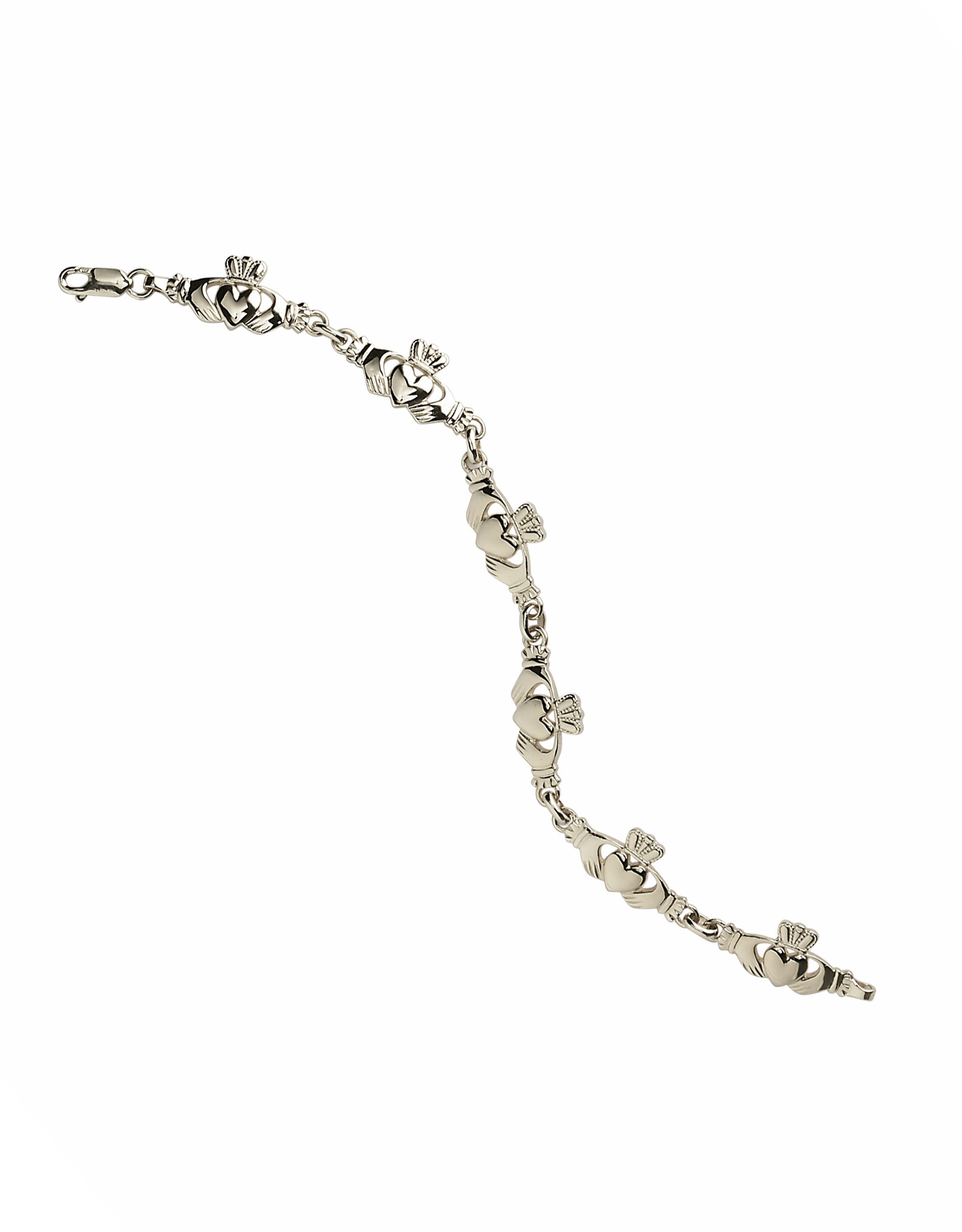 BRACELETS & BANGLES FADO STERLING HEAVY CLADDAGH BRACELET