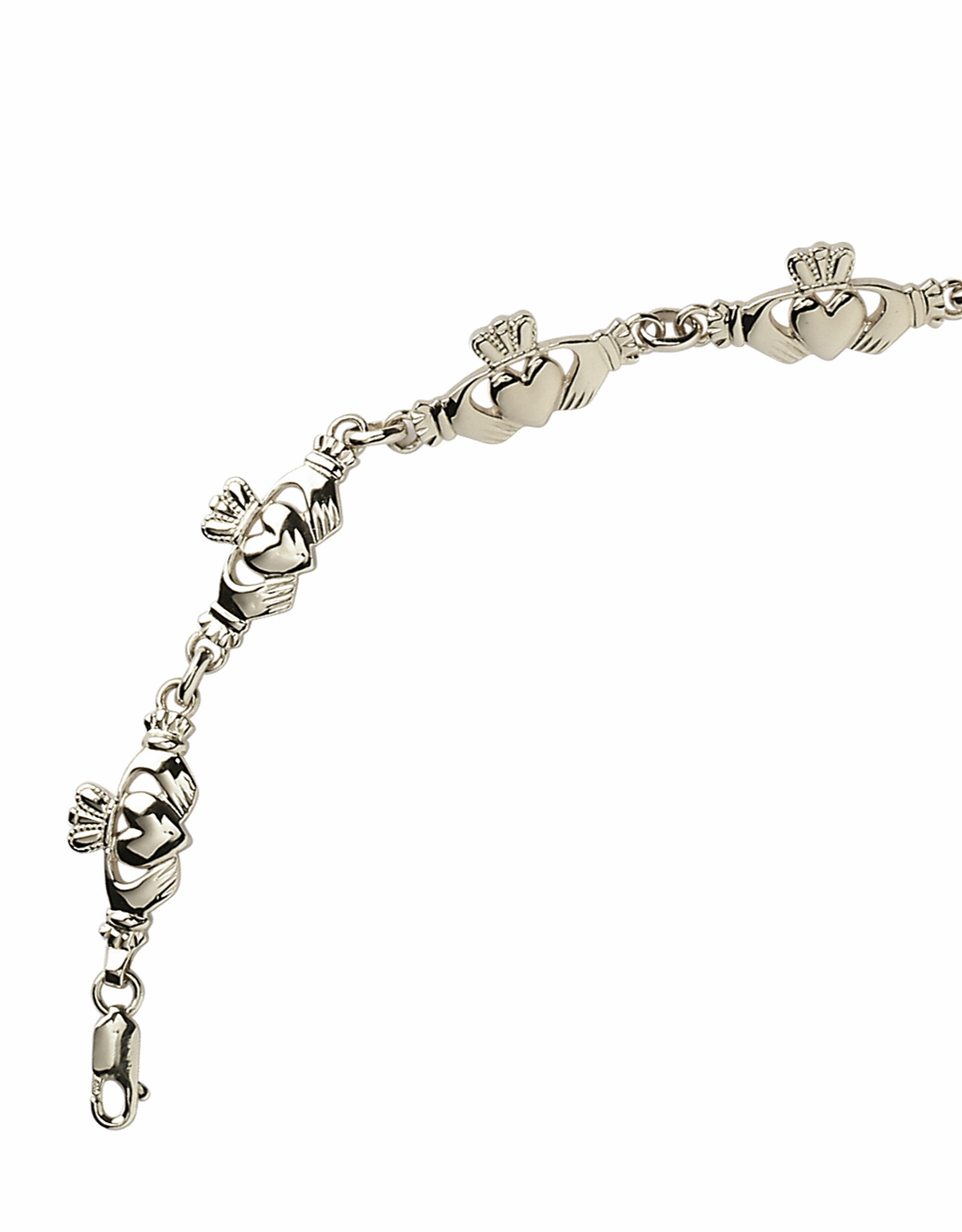 BRACELETS & BANGLES FADO STERLING HEAVY CLADDAGH BRACELET